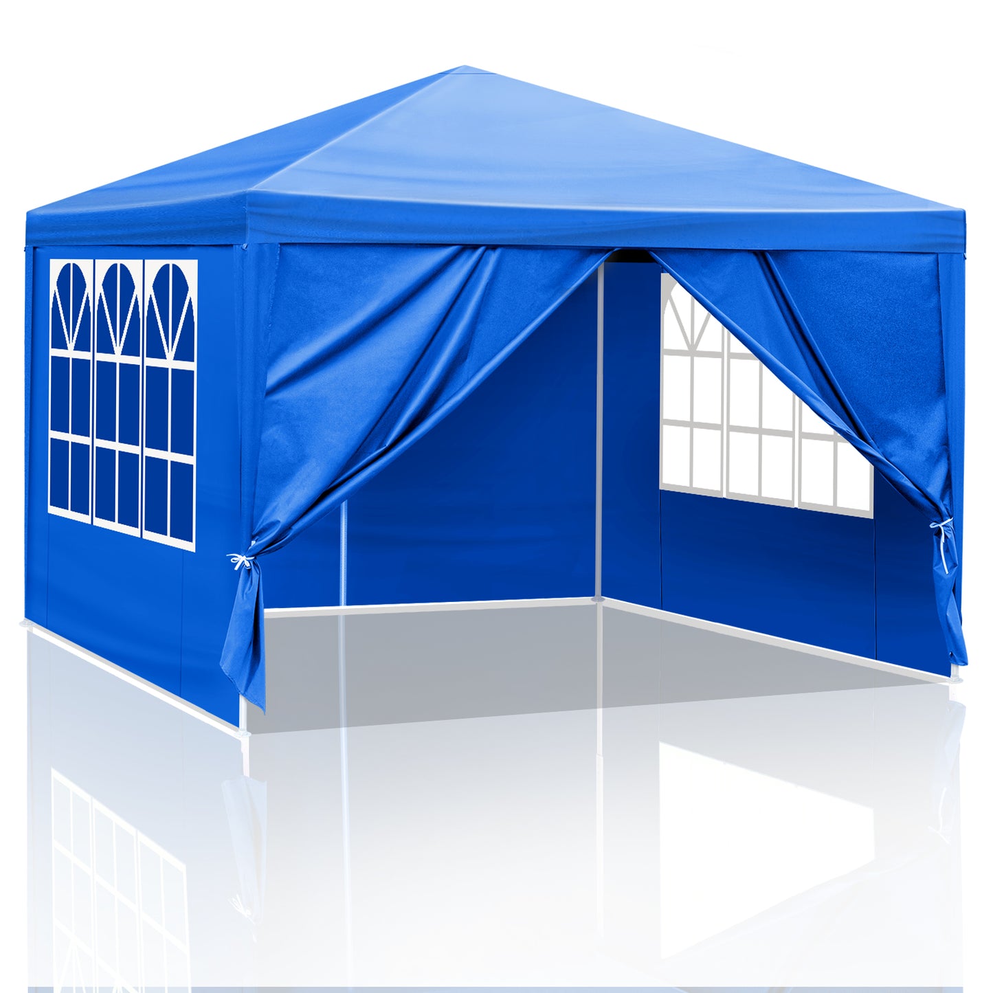 Garden Vida Pop Up Gazebo 3x3m Chapiteau de fête Chapiteau de jardin extérieur étanche avec sac de transport, Bleu