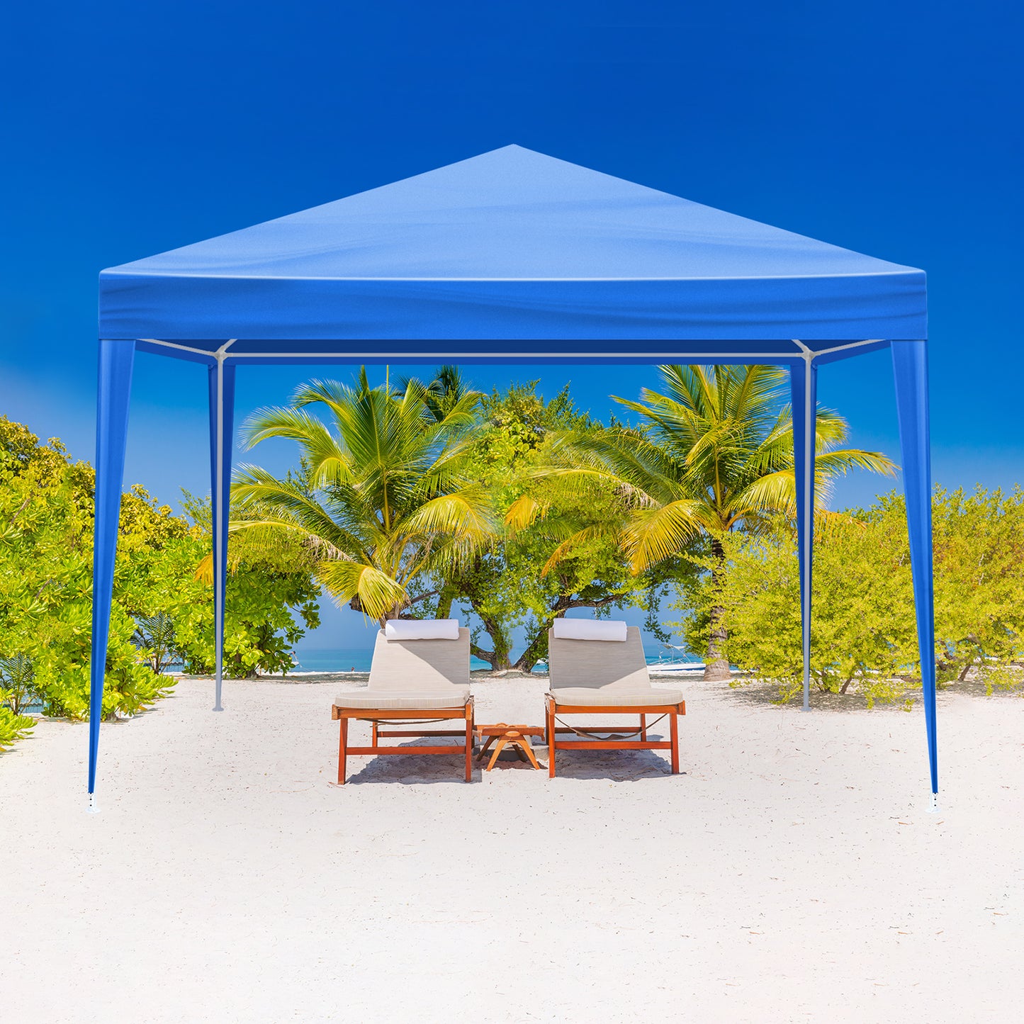 Garden Vida Pop Up Gazebo 3x3m Chapiteau de fête Chapiteau de jardin extérieur étanche avec sac de transport, Bleu