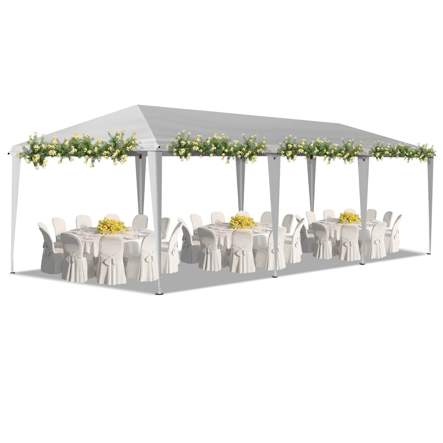 10x30ft Outdoor Pop Up Canopy, Portable Instant Canopy Tent for Outdoor Events Party Wedding Birthday Graduation