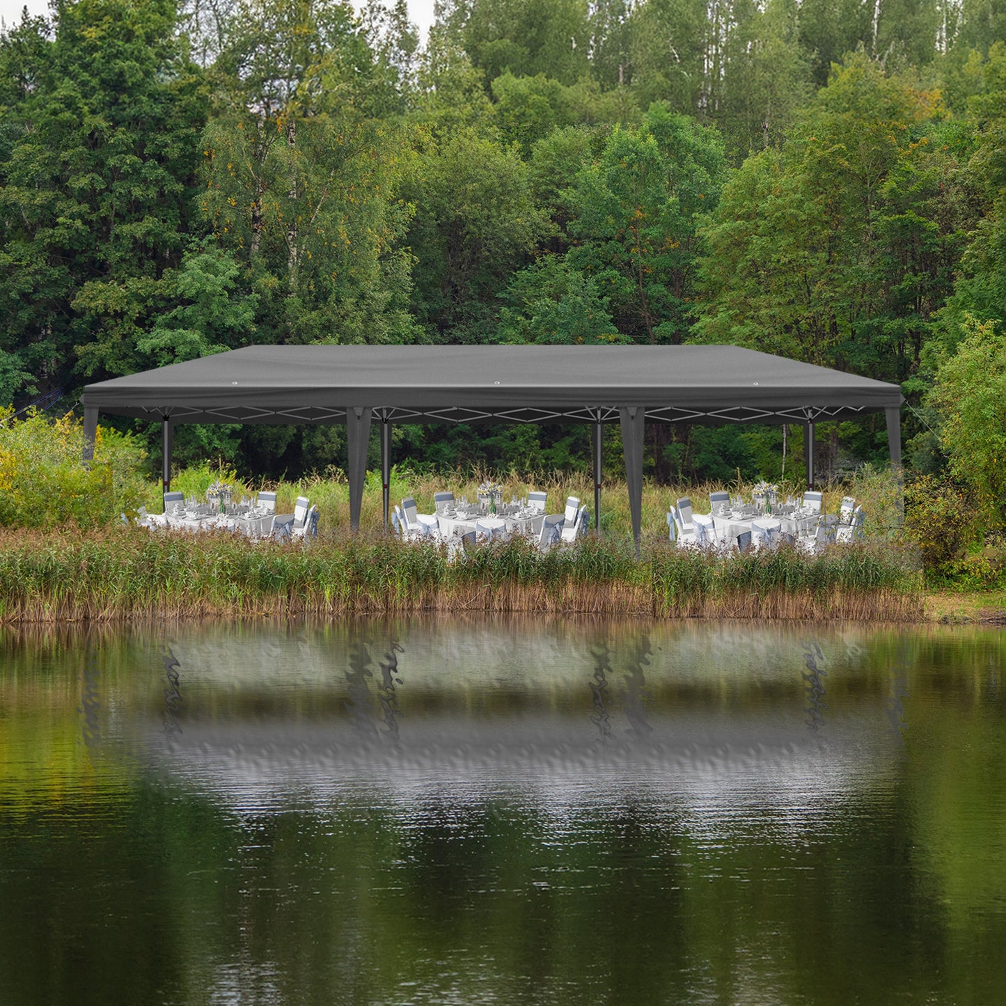 10x30ft Outdoor Pop Up Canopy, Portable Instant Canopy Tent for Outdoor Events Party Wedding Birthday Graduation