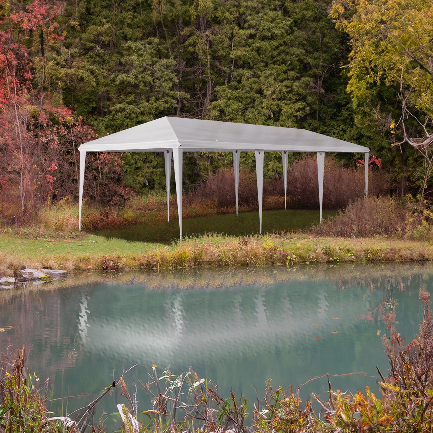 10x30ft Outdoor Pop Up Canopy, Portable Instant Canopy Tent for Outdoor Events Party Wedding Birthday Graduation